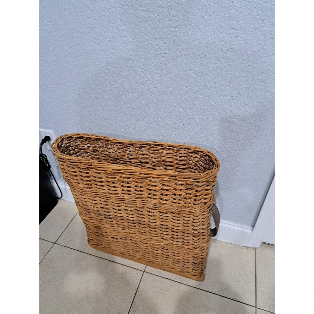Rare WW2 German Army Wicker Artillery Basket‎ Ammo Shell Carrier Holds 4 Shells